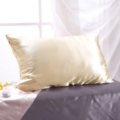  100% Natural Mulberry Silk Pillowcase For Hair And Skin Luxury 25 Momme Mulberry Silk Pillow Cases With Hidden Zipper Closure, Navy Blue, Queen