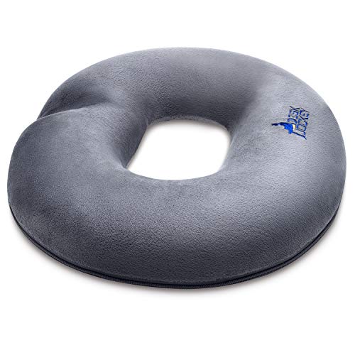  Donut Pillow - Clinical Therapeutic Grade Seat Cushion - Round Ring Butt Pillow For Hemorrhoids, Coccyx, Tailbone Pain