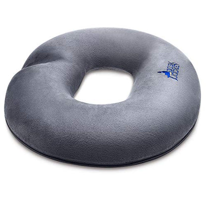  Donut Pillow - Clinical Therapeutic Grade Seat Cushion - Round Ring Butt Pillow For Hemorrhoids, Coccyx, Tailbone Pain