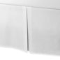 Scala Plit Corner Tailored Bed Skirt 700 Thread Count Egyptian Cotton Solid White Queen (60" W X 80" L) With 17" Drop Length.