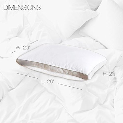  VCNY Home | Mia Collection | Gusseted Sleeping Pillow, Extra Cushion And Comfort For Side And Back Sleepers, Standard (Pack Of 1), White