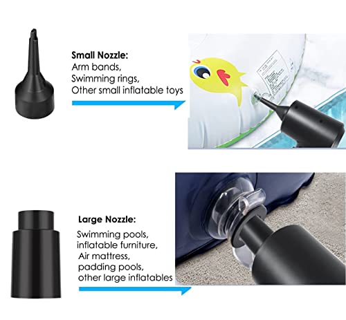  Compressed Air Duster, Electric Air Pump Air Mattress Pump For Inflatables Couch, Pool Floats, Swimming Ring, 6000mAh Rechargeable Air Blower Dust Blower For Car Computer