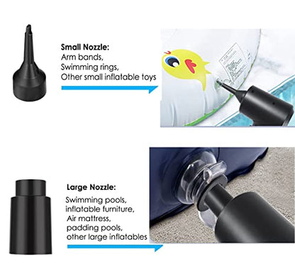  Compressed Air Duster, Electric Air Pump Air Mattress Pump For Inflatables Couch, Pool Floats, Swimming Ring, 6000mAh Rechargeable Air Blower Dust Blower For Car Computer
