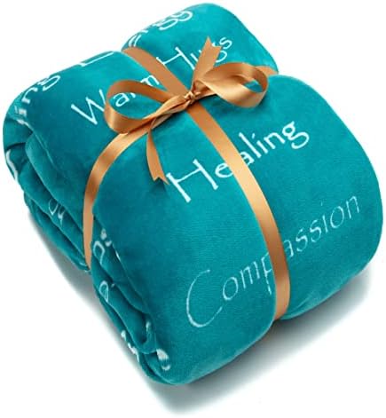  Healing Warm Hugs Gift Throw Blanket - Sympathy Gift Breast Cancer Chemo Survivor Get Well Caring Gifts - Comfort Purple Gift Blanket For Love Support Women Friend - Aubergine
