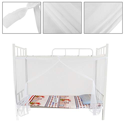  Yencoly Mosquito Net For Bed Canopy,4 Corner Post Bed Canopy Mosquito Net Twin Full Queen Size Netting White Camping Screen House (​Twin)