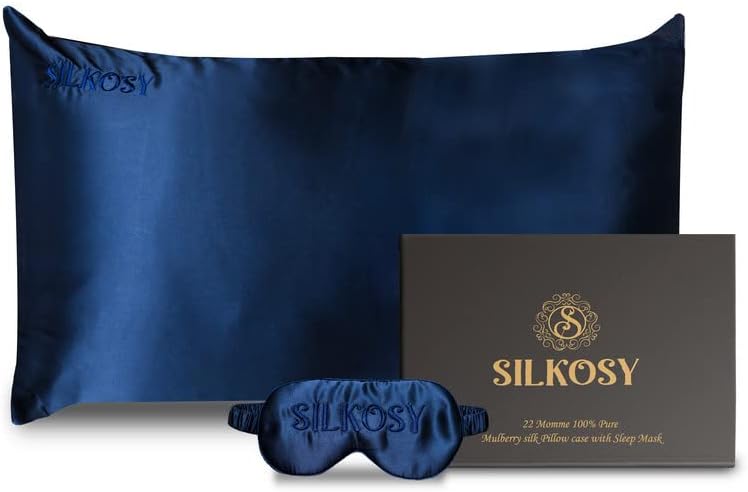  Mulberry Silk Pillowcase For Hair And Skin With Hidden Zipper, 22 Momme 100% Real Silk Pillow Case With Sleep Mask, Premium Grade 6A Silk Promotes Soft Skin, 900 Thread Count