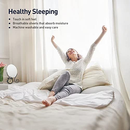  Simple&Opulence French Linen Flat Sheet With Embroidered Border-100% Stone Washed Flax Bedding,Queen Size(90''x102'') Ultra Soft,Breathable Flat Top Sheet-1 Piece Bed Flat Sheet Only(Linen)