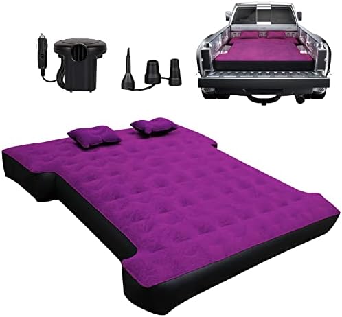  Inflatable Truck Bed Air Mattress For Full Size Short Truck Beds, 5.5-5.8ft, With Pump & Carry Bag. Perfect For Outdoor Adventures.