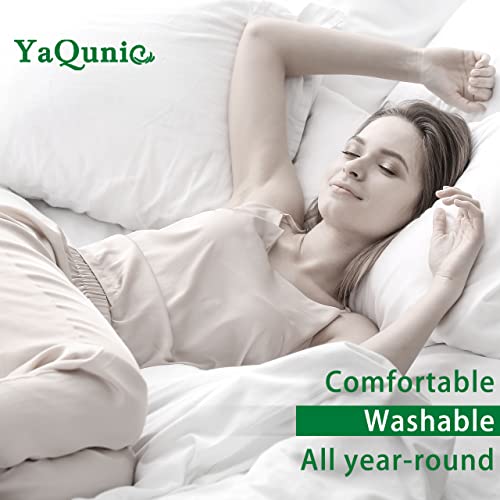  YaQunie Down Alternative Comforter King Size All Season Duvet Insert Soft Microfiber Bedding Comforter With 8 Corner Tabs Fluffy Comforter 106x90Inches
