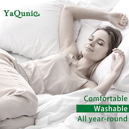  YaQunie Down Alternative Comforter King Size All Season Duvet Insert Soft Microfiber Bedding Comforter With 8 Corner Tabs Fluffy Comforter 106x90Inches