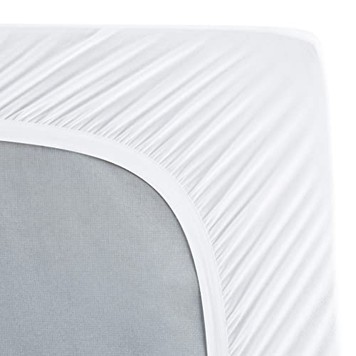  Serta ComfortSure Full Mattress Cover, Fitted Pillow Top Mattress Pad, Super Soft And Breathable Quilted Cotton Protector With 18" Elastic Deep Pockets For Secure Fit, White
