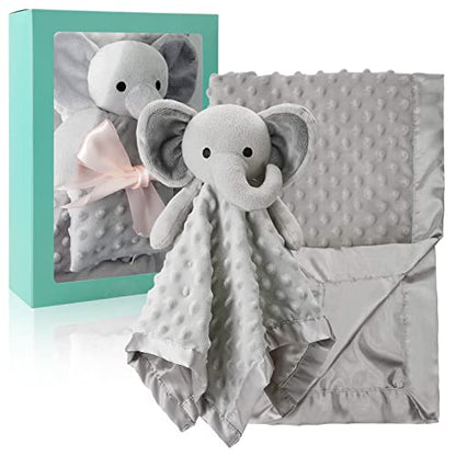  Pro Goleem Elephant Security Blanket With Stuffed Animal Snuggle Toy Lovey Soft Lovie Baby Registry Search Baby Girl Gifts For Infant And Toddler Pink 16 Inch