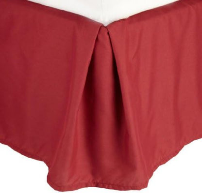  Premier 1800 Collection Solid Bed Skirt - 14" Drop Pleated Tailored Double Brushed Microfiber Dust Ruffle - Queen, Navy Blue