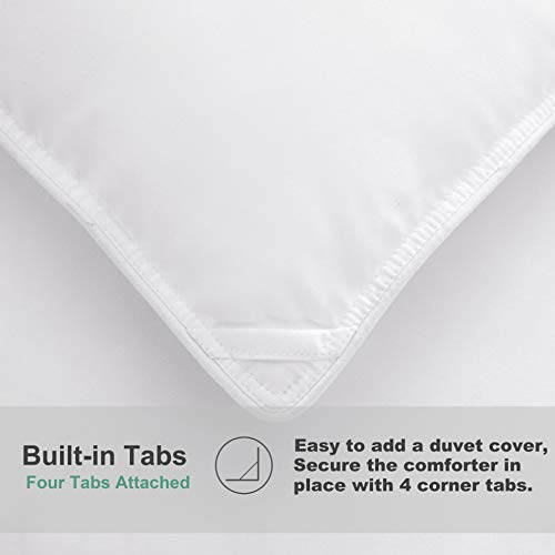  Seward Park Twin Duvet Insert Lightweight Soft Comforter Down Alternative Fluffy Breathable Cooling Summer Dorm Bedding Reversible Bed Quilted White