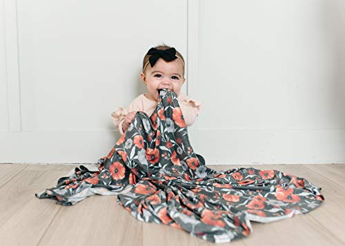  Large Premium Knit Baby Swaddle Receiving Blanket Poppy