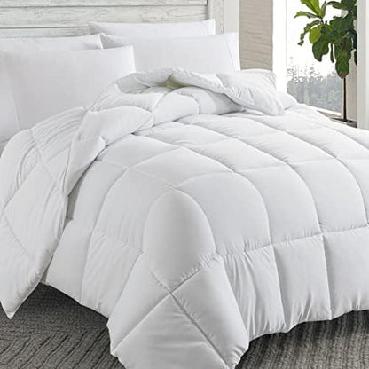  Cosybay Down Alternative Comforter (Black, Full) - All Season Soft Quilted Full Size Bed Comforter - Reversible Lightweight Duvet Insert With Corner Tabs - Winter Summer Warm Fluffy, 82x86 Inches