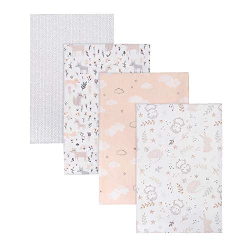  Bear 4 Pack Flannel Blankets, Grey