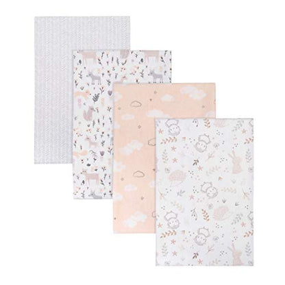  Bear 4 Pack Flannel Blankets, Grey