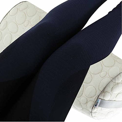  Kingnex Zipper Adjustable Under Knees Bolster Roll Pillow To Relief Lower Back Pain Or Between Legs For Side Sleepers Shredded Latex Cyliner With Organic Cotton Cover 20x8