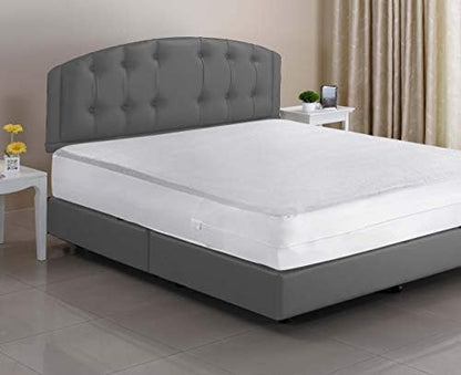  Zippered Mattress Encasement - Waterproof, Breathable, Noiseless, Machine Washable, Soft Terry Top For Comfortable Night Sleep. (Queen)