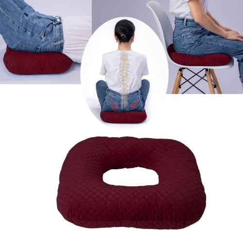  Wuronsa Donut Pillow For Tailbone Pain Relief Seat Cushion, Orthopedic Hemorrhoid Pillow, Postpartum Pregnancy Pressure Ulcer Pillow, Sitting Pressure Relief, For Home, Office, And Car (Blue)