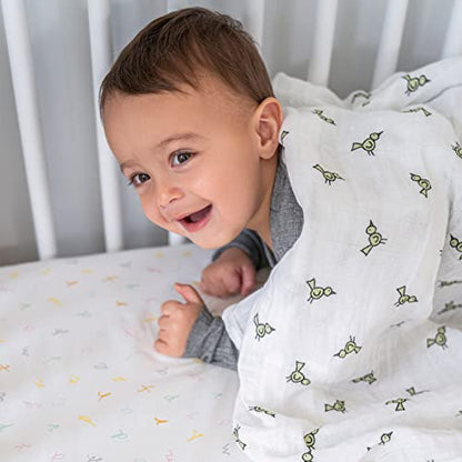  Aden + Anais Swaddle Blanket, Boutique Muslin Blankets For Girls & Boys, Baby Receiving Swaddles, Ideal Newborn & Infant Swaddling Set, Perfect Shower Gifts, 4 Pack, Jungle Jam