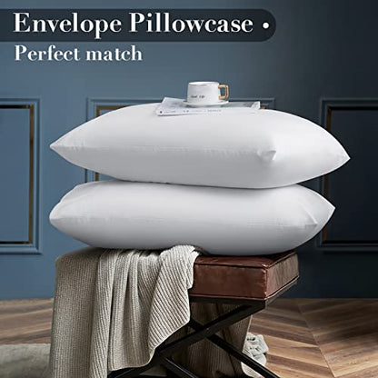  Shilucheng 100% Eucalyptus Sheets Queen Size, Lyocell Sheets Silk Cooling Bed Sheets Set,Silky Soft & Smooth, Breathable Tencel Queen Sheets Deep Pocket - 4PC, White