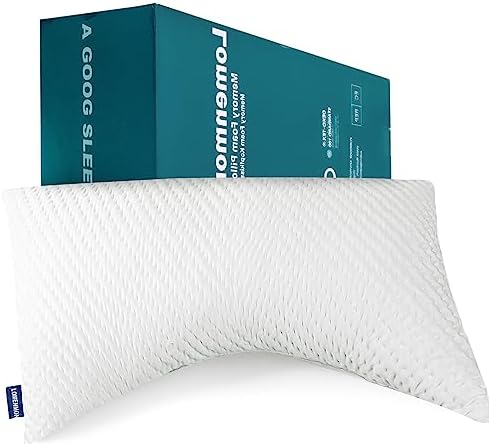  Sandwich Memory Foam Pillows Queen Size, Ergonomic Contour Cervical Pillow For Side Back Stomach Sleeper, Orthopedic Pillow For Neck Pain Relief, RUCO-BAC Cover
