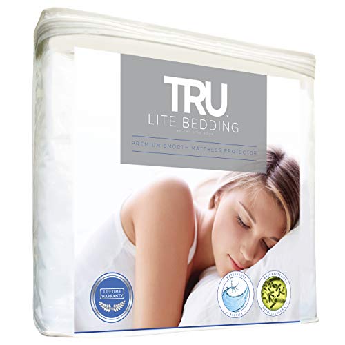  Waterproof Mattress Protector - Smooth Breathable Mattress Cover - Protection From Stains From Sweat, Spills, Urine - Full Size