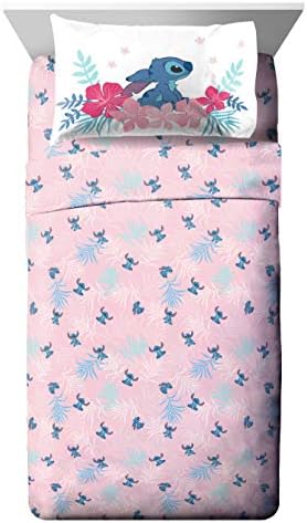  Jay Franco Disney Lilo & Stitch Paradise Dream Full Sheet Set - 4 Piece Set Super Soft And Cozy Kid’s Bedding - Fade Resistant Microfiber Sheets (Official Disney Product)