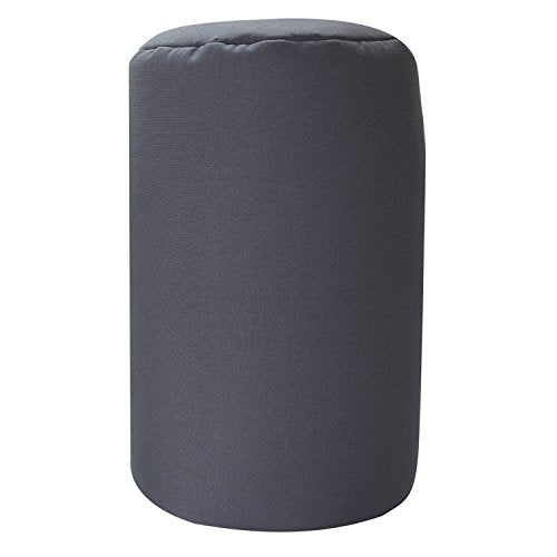  Bookishbunny 2pcs Micro Bead Roll Pillow Cushion For Bed Back Neck Head Body Support, 13" X 7", Various Designs (Dark Gray)