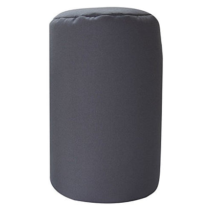  Bookishbunny 2pcs Micro Bead Roll Pillow Cushion For Bed Back Neck Head Body Support, 13" X 7", Various Designs (Dark Gray)