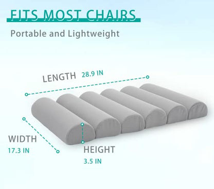  Lumbar Support Pillow For Office Chair,Computer/Desk Chair/Couch,Back Support Pillow Adjustable For Chair,Breathable Mesh Cover,Patented 6-fold Semi-circular Back Cushion Hanging On Office Chair,Soft