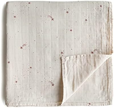  Mushie Muslin Baby Swaddle Blanket | 100% Organic Cotton (Sun)