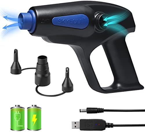  Lectric Air Pump, Air Mattress Portable Pump, Quick-Fill Inflator Deflator With 3 Nozzles, 110-240V/12V DC, 50W, 0.5PSI, Perfect For Outdoor Camping,Air Mattress Pump Air Bed Pool Toy Raft Boat