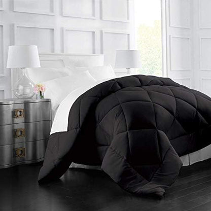  Italian Luxury Full/ Queen Size Comforter - 2100 Series Blanket, Down Alternative Insert W/ Corner Tabs - Home Bedding - 89"x89" White