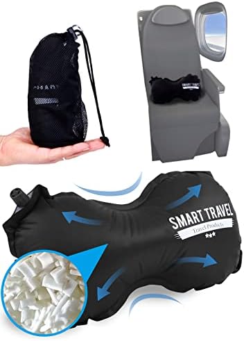  SmartTravel Inflatable Lumbar Travel Pillow For Airplane Back Support For Chair And Travel Seat Lumbar Support Pillow