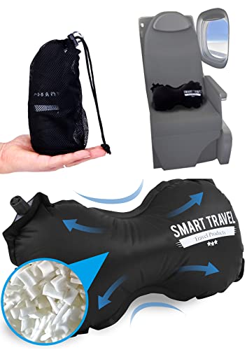  SmartTravel Inflatable Lumbar Travel Pillow For Airplane Back Support For Chair And Travel Seat Lumbar Support Pillow