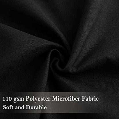  3 Pcs Duvet Cover Set With Pompoms,110gsm Brushed Polyester Microfiber Bedding Set,Duvet Cover & 2 Pillowcase,Zipper Closure & Corner Ties(No Duvet) Queen Black