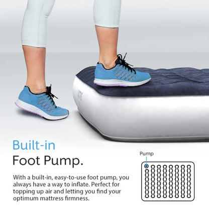  Luxury Camping Air Mattress With Built In Pump - Queen Air Mattress With USB Rechargeable Pump, Travel Bag - Air Mattress For Tent Camping