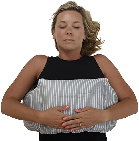 Zomaple Mastectomy Pillow With Strap - Post Surgery Pillow, Breast Pillow For After Heart Surgery, Breast Reduction & Augmentation Patients - Heart Pillow For Sleeping, Recovery & Seatbelt Protection