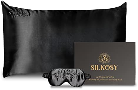  Mulberry Silk Pillowcase For Hair And Skin With Hidden Zipper, 22 Momme 100% Real Silk Pillow Case With Sleep Mask, Premium Grade 6A Silk Promotes Soft Skin, 900 Thread Count (Pink, Queen)