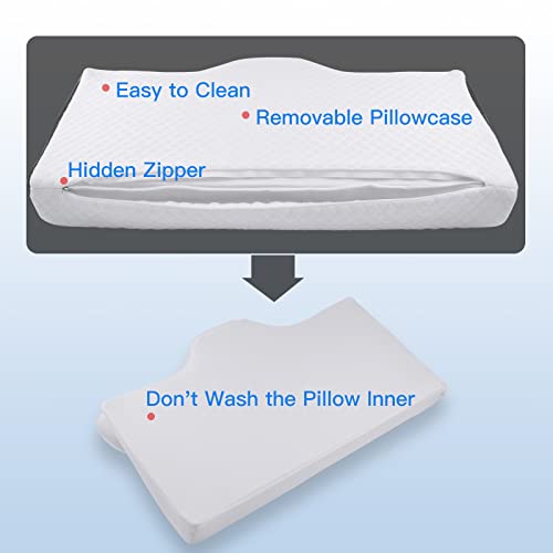  Side Sleeper Pillow For Neck And Shoulder Pain，Neck Pillows For Pain Relief Sleeping Best Memory Foam Pillows For Bed Butterfly Ergonomic Pillow Cervical Neck Support Pillows For Sleeping