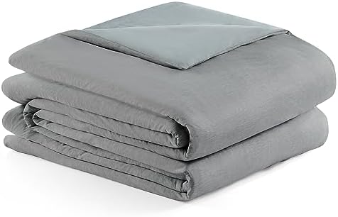  EXQ Home Cooling Cover 90x90-Queen Size Premium Soft Duvet Cover For Weighted Blanket With Zipper,Machine Washable (Dark Grey,Duvet Cover Only)