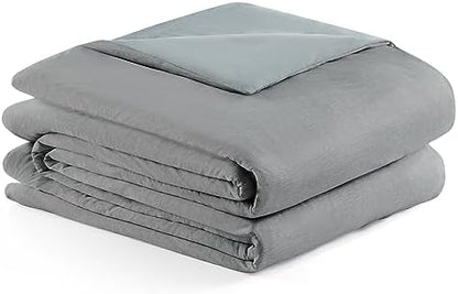  EXQ Home Cooling Cover 90x90-Queen Size Premium Soft Duvet Cover For Weighted Blanket With Zipper,Machine Washable (Dark Grey,Duvet Cover Only)