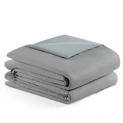  EXQ Home Cooling Cover 90x90-Queen Size Premium Soft Duvet Cover For Weighted Blanket With Zipper,Machine Washable (Dark Grey,Duvet Cover Only)