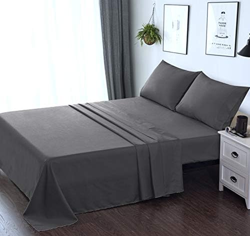 OBA HOME Microfiber Bed Sheet Set - Twin Size (Beige)