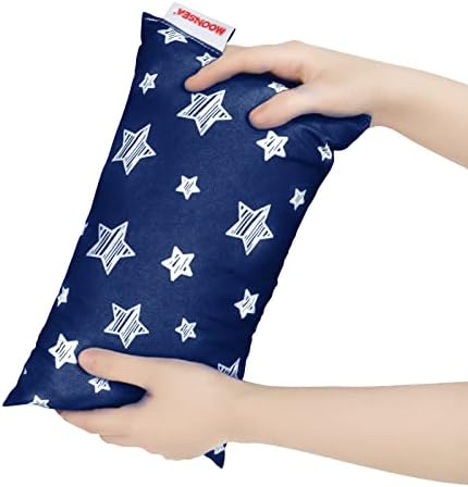  Small Pillow With Name Tag 2 Pack, 11" X 7" X 2.5" Mini Pillow For Preschool And Airplane Car Travel, Great Tiny Pillow For Baby Kids Neck, Back, Lumbar, Knee Gap And Dogs Daycare, Grey And Navy