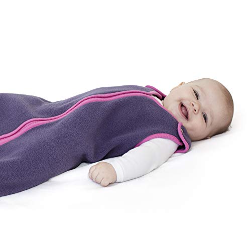  Baby Sleeping Bag Sack - Premium Polar Fleece, Indoor Wearable Blanket - Boys & Girls. Fits Infants, With Convenient Shoulder Straps For Safe & Comfortable Sleep, Mocha, Medium (6-18 Months)