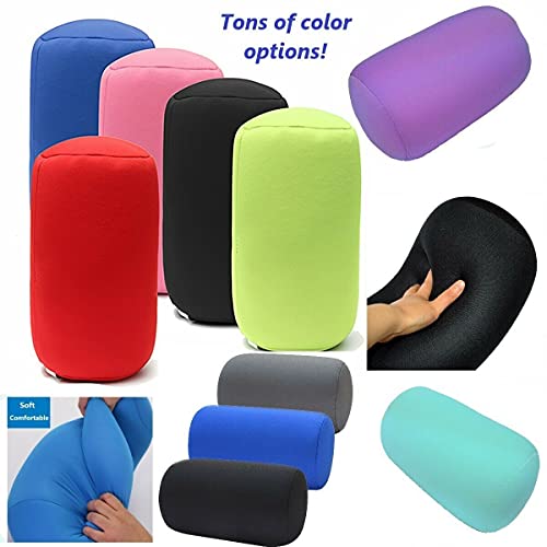  Bookishbunny Microbead Cylinder Bolster Roll Pillow 13" X 7" (SolidGreen)